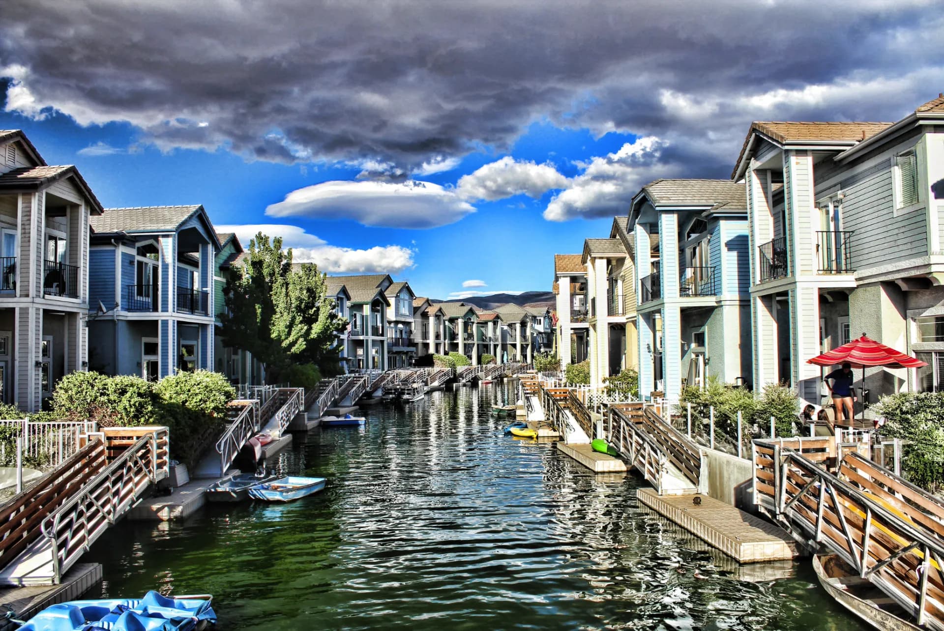 Waterfront homes at the Sparks Marina in Sparks, Nevada