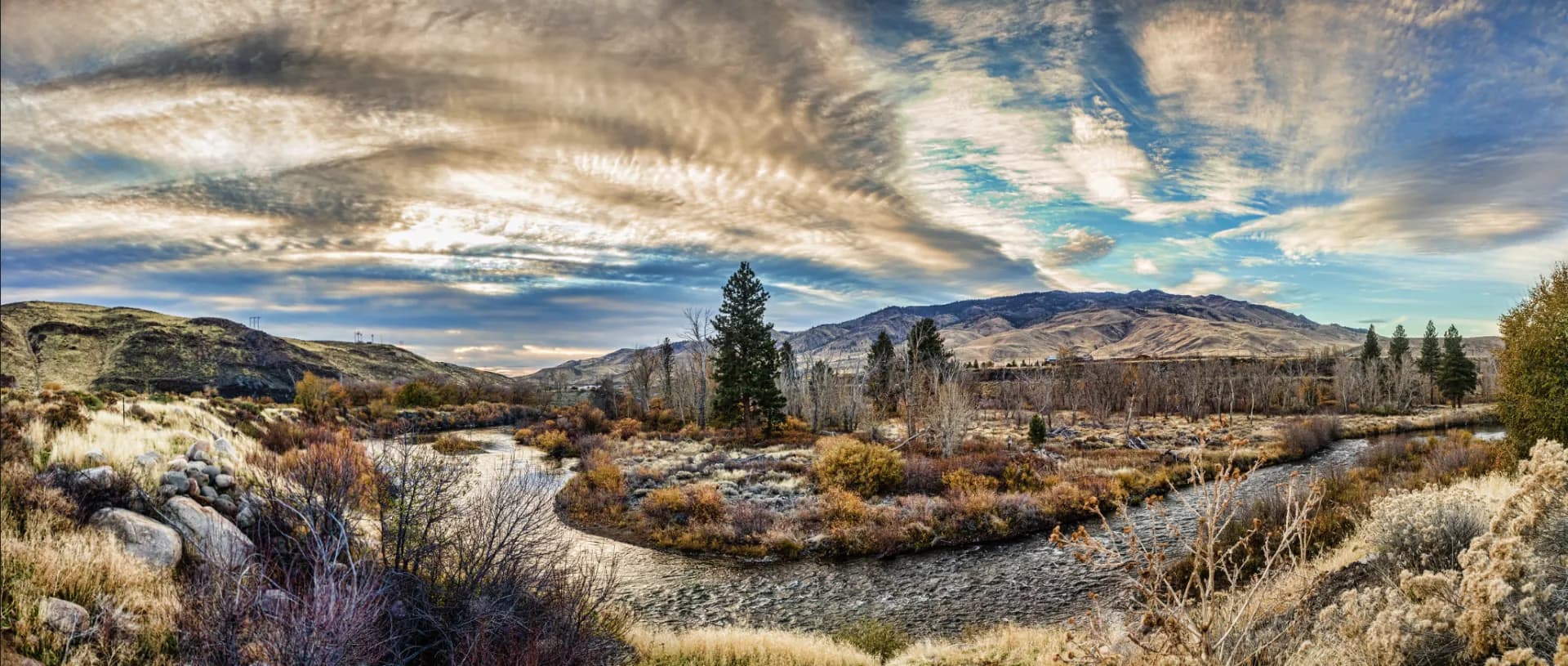 The Truckee River in autumn — managing a Reno or Tahoe rental from out of state